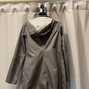 Grey rain coat